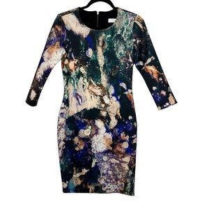 sachin and babi light blue dress 35% OFF] 2026 Galaxy Colorful Mushroom Print Lace Up Mini Dress Half Zipper  Adjustable Buckle Strap Dress In BLACK main image 1